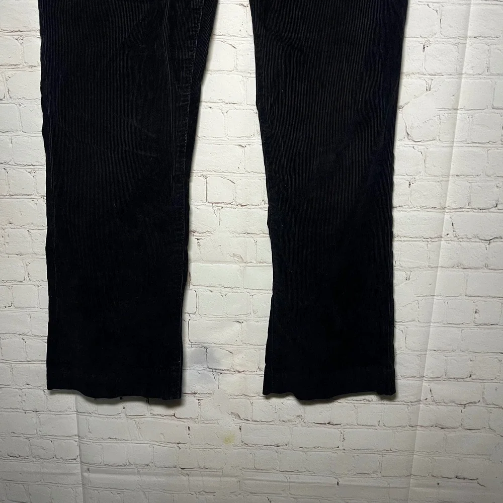 Pilcro Anthropologie Black Corduroy Kick Flare‎ Cropped Pants Size 28